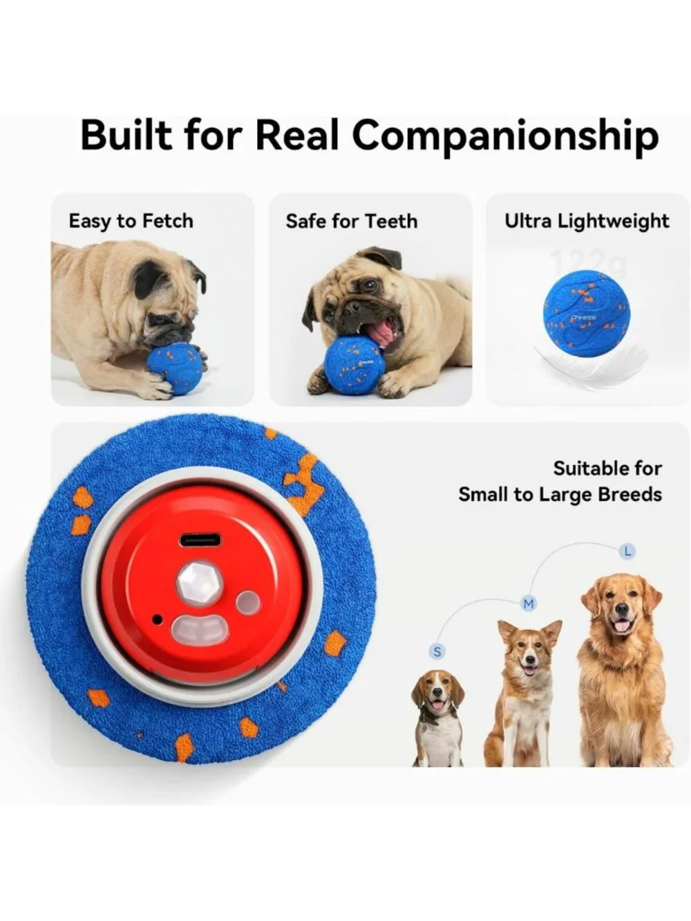 Interactive Bouncing Dog Toy for Medium & Large Dogs | Waterproof & Auto-Moving